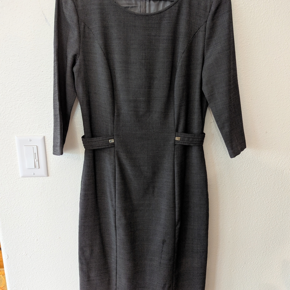 Hugo Boss Dark Gray Long Sleeve Dress